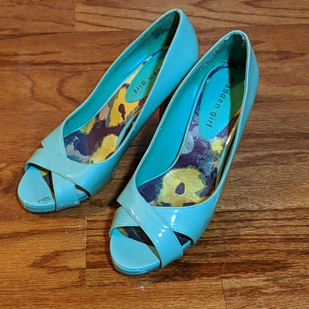 Seafoam Green Heels - Madden Girl